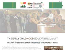 Tablet Screenshot of earlychildhoodsummit.org